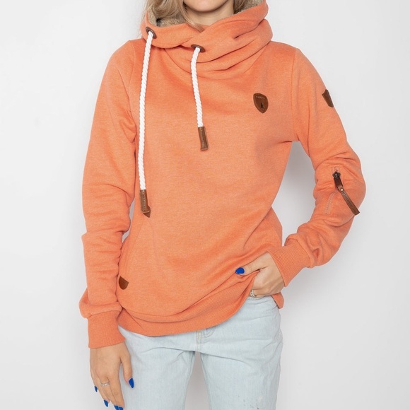 [L]Wanakome Coral Sanguine Artemis Pullover Hoodie Rope Accents - Picture 10 of 10